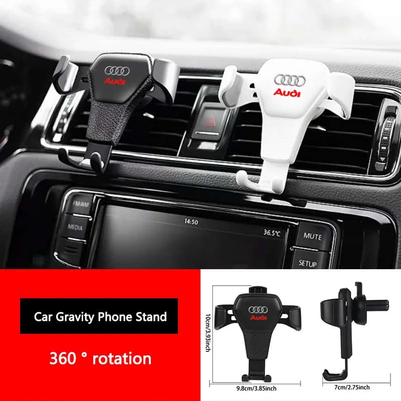 Car Air Vent 360° rotation Phone Holder Clip Gravity Mobile Holder For Audi TT A3 A1 A4 B8 B7 A6 C7 A5 A7 A8 B9 B6 C6 Q2 Q3 5 Q7
