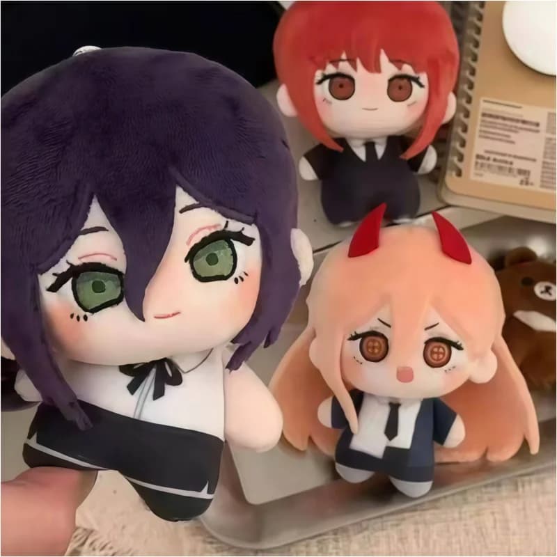 NovaNora Chainsaw Man Plush Keychain 10Cm Printed Plush Doll Makima Power Reze Bag Pendant For Anime Fans Collection