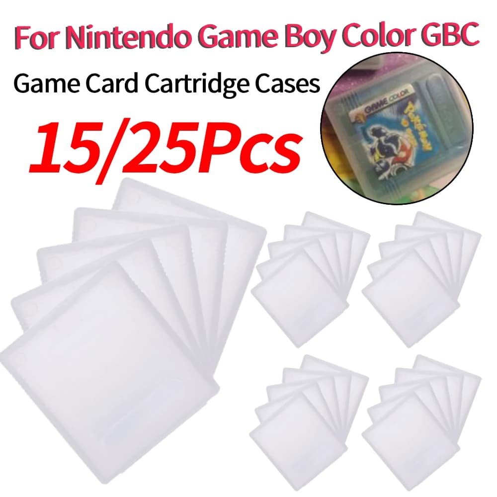 15/25 pezzi per Nintendo Game Boy Color GBC custodie per cartucce di carte da gioco in plastica custodia protettiva per cartucce di gioco custodia per carte da gioco