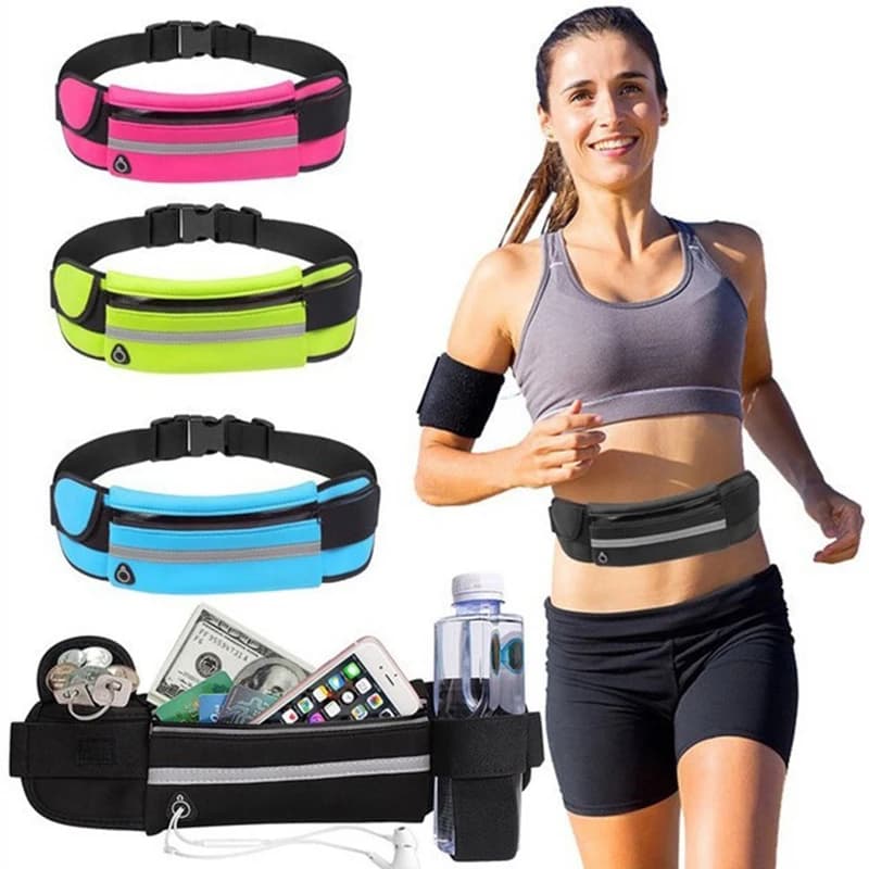 Sports Waist Bag Waterproof Adjustable Mobile Phone Bag For Outdoor Activities