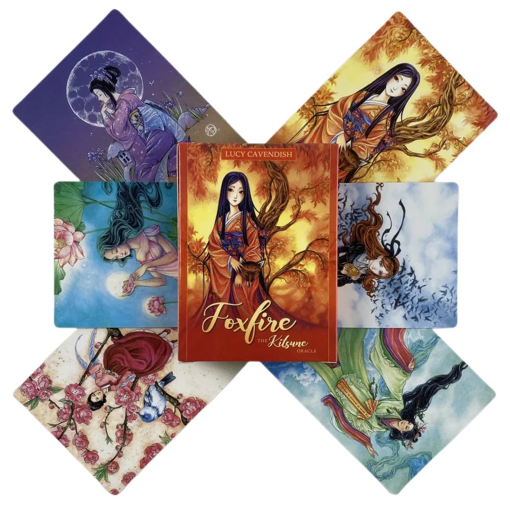 Foxfire The Kitsune Oracle Card Versione inglese Mysterious Tarot Deck Divination Fate Party