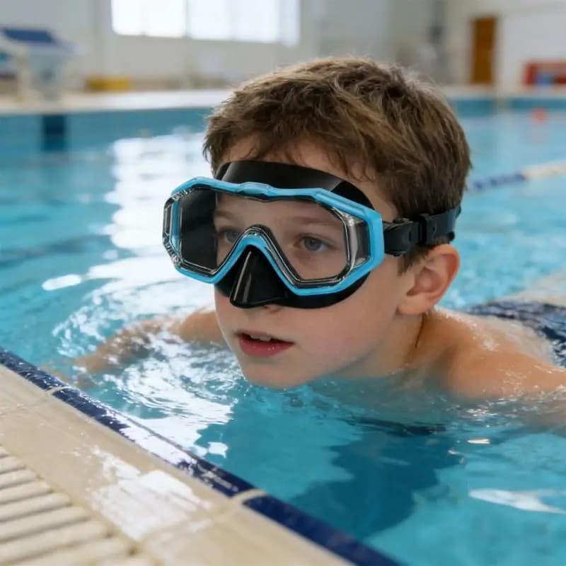 M5TC 2 Pieces Swimwear for Children Swimming Eyelets for Teenagers with Large View Water Resistant for