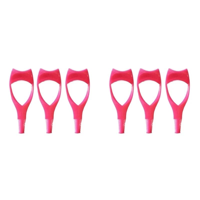 Beauty 6X Eyelashes Tools Mascara Shield Applicator ,Eyelash Tool Upper Lower Eye Lash Mascara Guard Applicator Rose Red