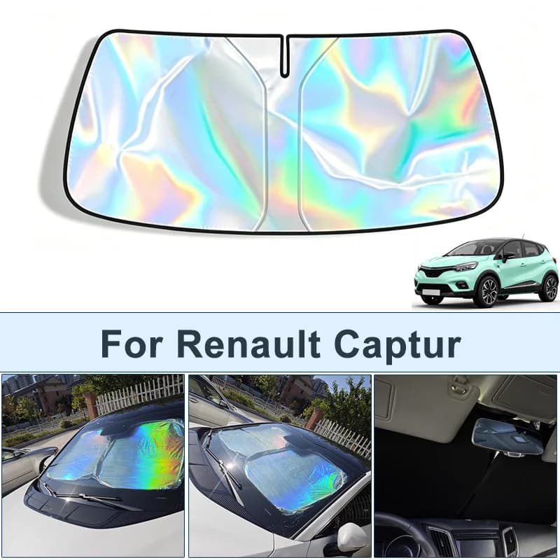 Parasole pieghevole per parabrezza anteriore per Renault Captur, copertura protettiva riflettente UV, accessori per interni auto
