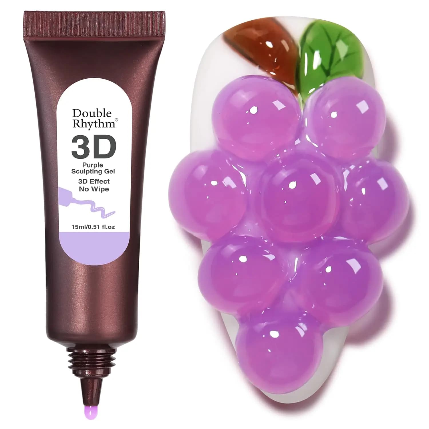 Gel per Unghie 3D, Smalto Modellante Senza Residui 0,5 Oz per Nail Art Fai-da-Te, Lunga Durata 28 Giorni di Lucentezza