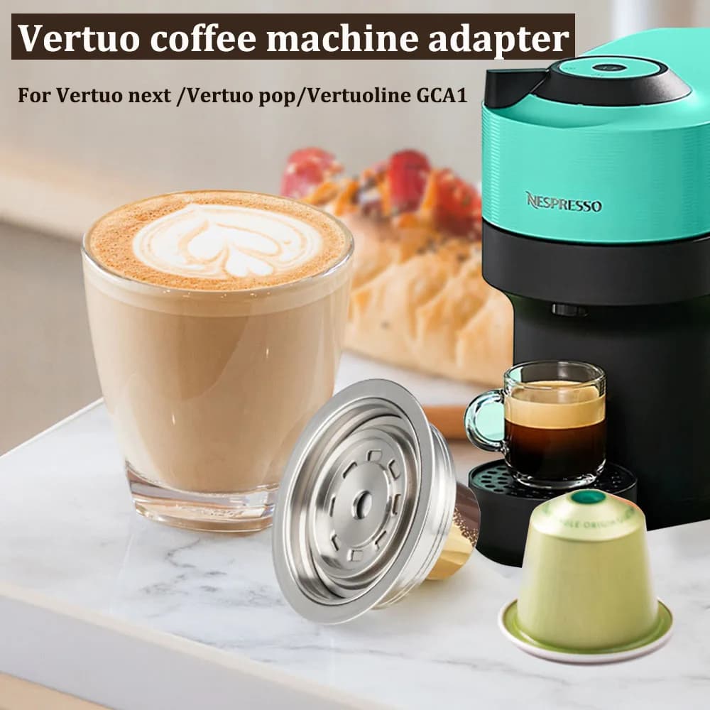 Coffee Capsule Adapter Vertuo Next/Vertuo pop/Vertuoline GCA1 to be used with original iCafilas capsules