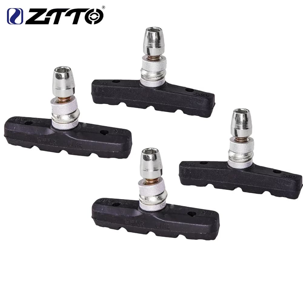 ZTTO 2 o 4 Paia di Pastiglie Freno Bici MTB Bici da Strada V-Brake, Blocchi in Gomma Anti-attrito per Freni a Pattino, Resistenti