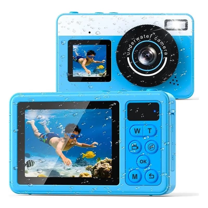 【PREZZO CALDO!】 Fotocamera digitale subacquea 2.7K Fotocamera digitale 2.7K Fotocamera con messa a fuoco automatica impermeabile da 10 piedi per lo snorkeling, il surf, il nuoto