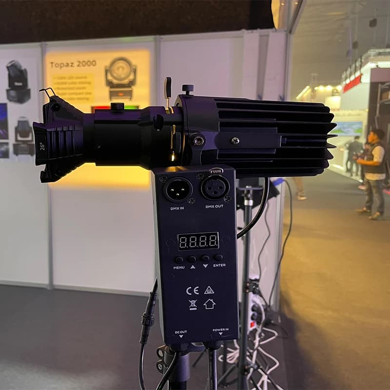 Faro ellissoidale da 40W con profilo LED DMX 2in1, proiettore manuale per illuminazione scenica per mostre e gallerie