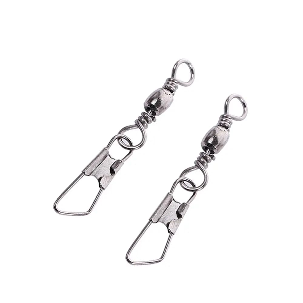 100PCS/pack Tackle Tool Hanging Snap Fishing Pins Swivels Solid Rings Fishing Line Connector