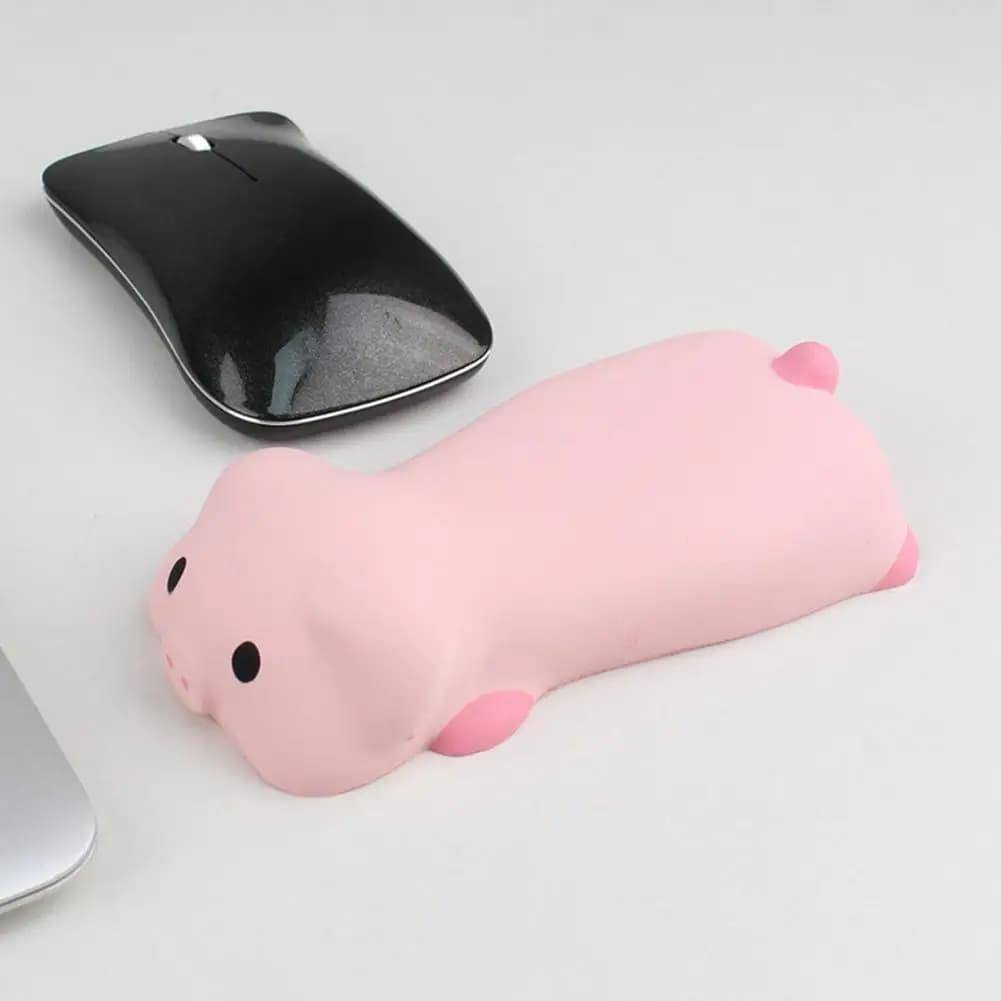 Mouse poggiapolsi Cartoon Pig Soft Foam Memory Cotton Hand Rest Pad cuscino ergonomico Mouse tastiera supporto per il polso per alleviare il dolore