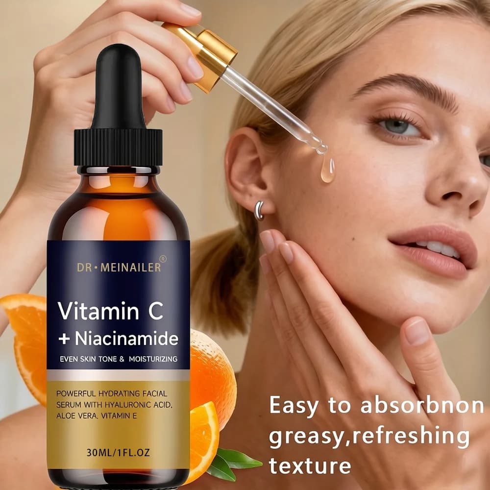 1/2pcs A facial essence containing hyaluronic acid, vitamin C and niacinamide, which can even out skin tone.