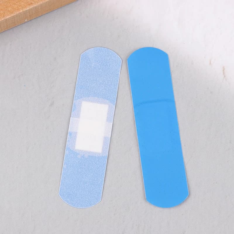 100 pz/set Blu Detectable Cerotti Cerotto Impermeabile Strisce Adesive Mediche Medicazione Della Ferita Patch Bende di Primo Soccorso Cerotti