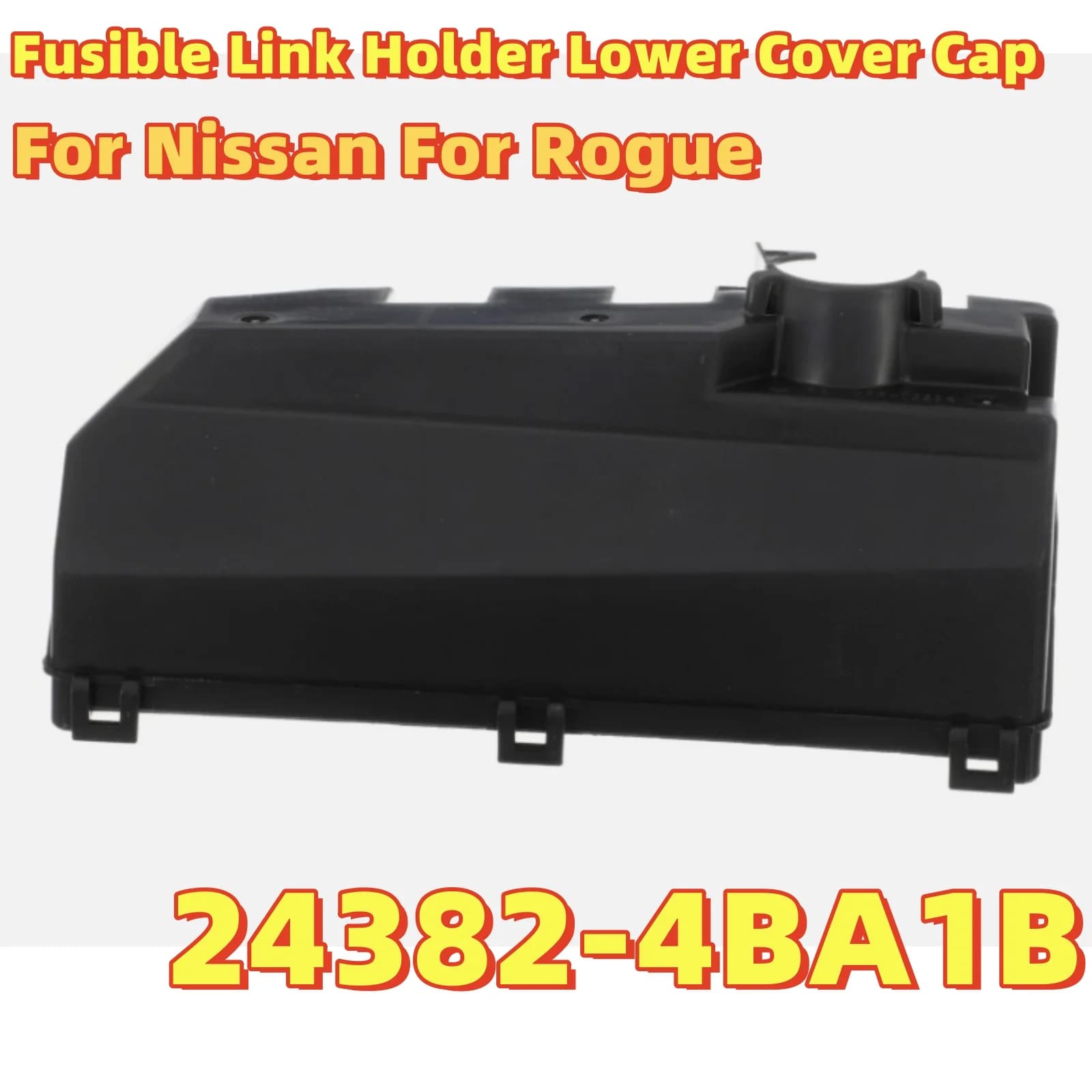 Fusibile Link Holder Tappo di copertura inferiore 24382-4BA1B Per Rogue 2014-2020 Per Sport 2017-22 Scatola dei fusibili Base Contenitore di conservazione degli alimenti Copertura