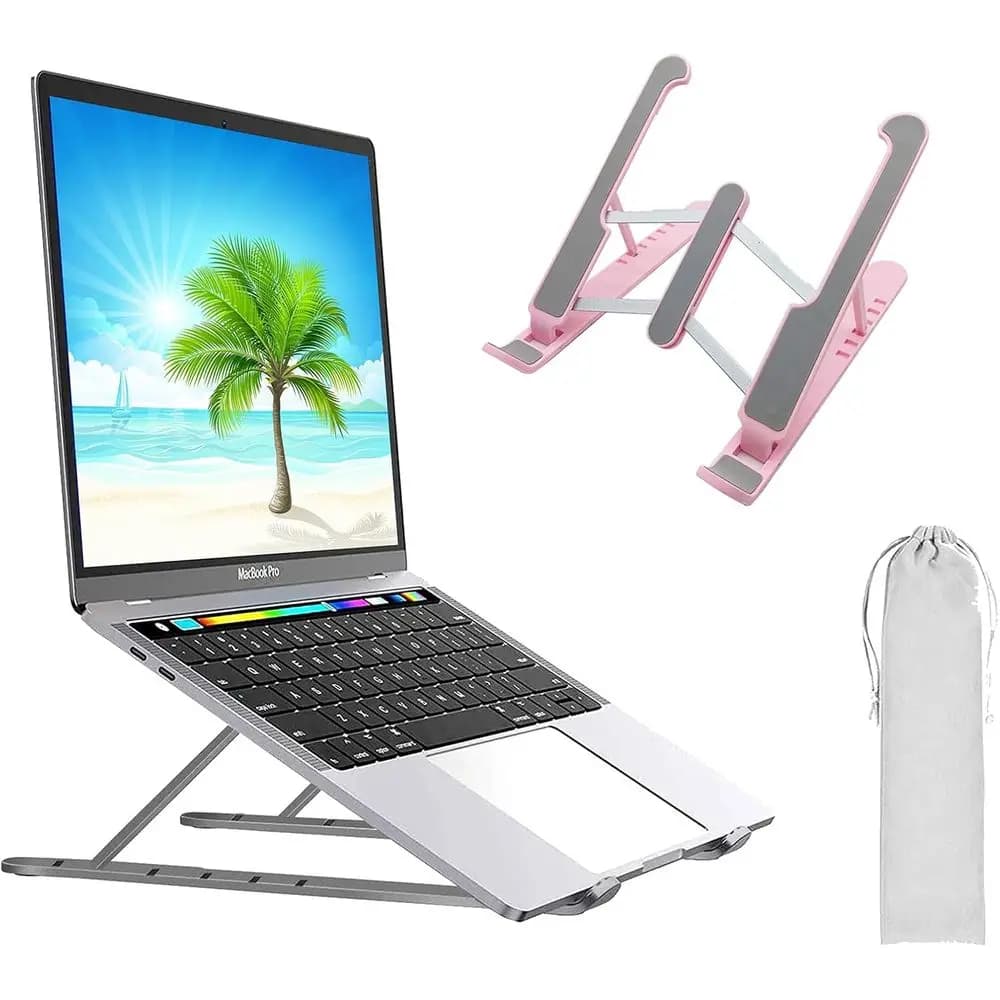 Ultra-Portable Laptop Desk Stand, Pink, Fits 9-15 Inch Laptops, Versatile Use Anywhere