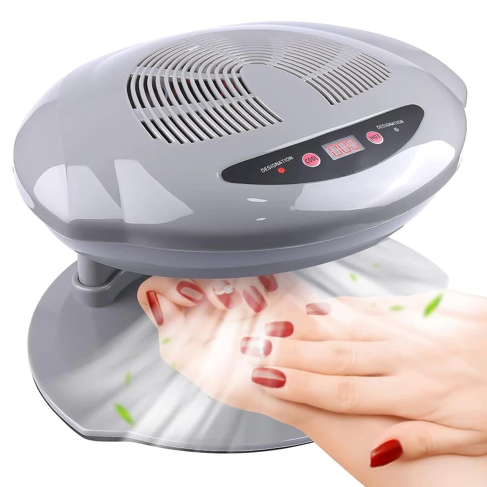 LINMANDA Essiccatore per unghie 400W Sensore automatico intelligente Aria calda e fredda Ventola per asciugare lo smalto Strumento per manicure per il salone di casa