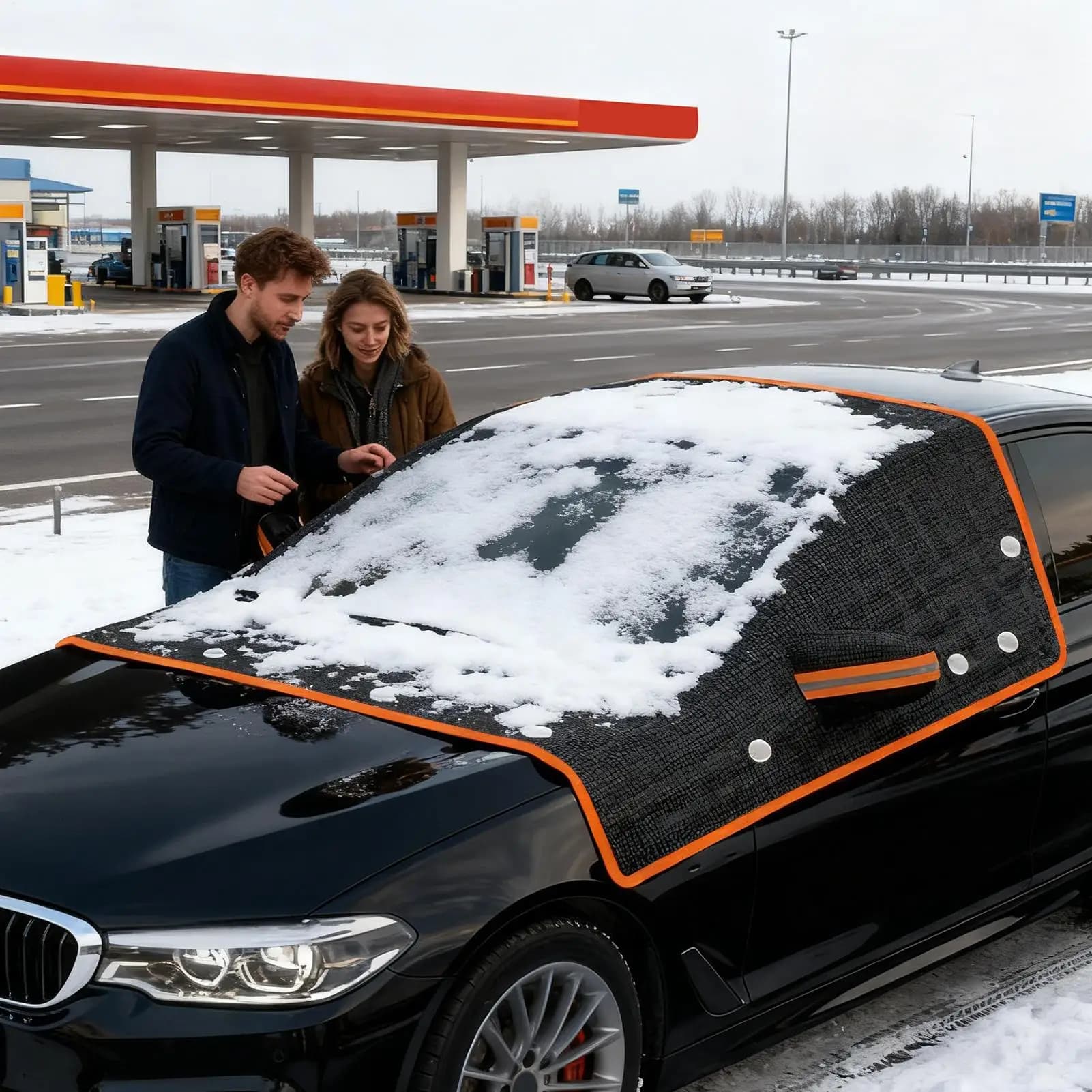 Copertura per parabrezza Protezione esterna Parasole con cinghia Copertura per parabrezza per auto per neve per autoveicoli Fuori invernali per tutte le stagioni