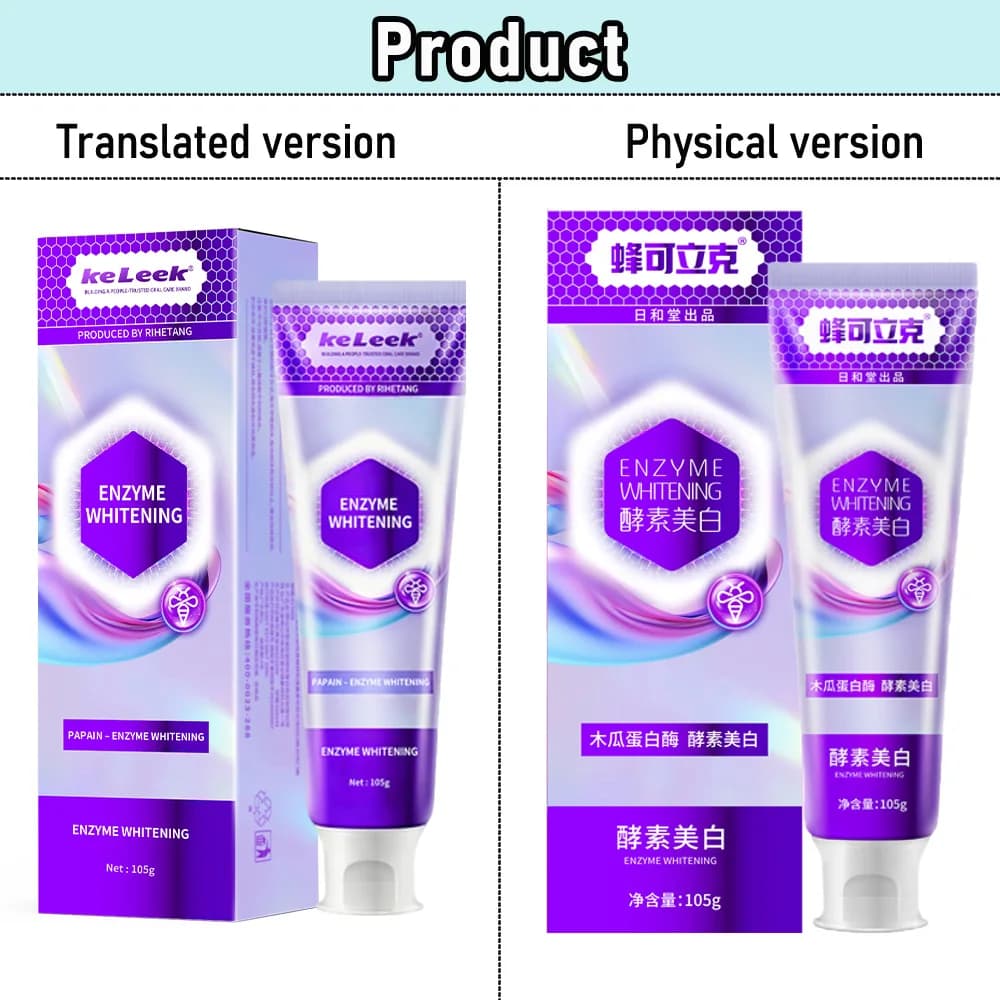 KeLeek Dentifricio Professionale alla Menta per Pulizia e Sbiancamento dei Denti, Alito Fresco, Pulizia Profonda, Cura Orale, Protezione delle Gengive, Delicato