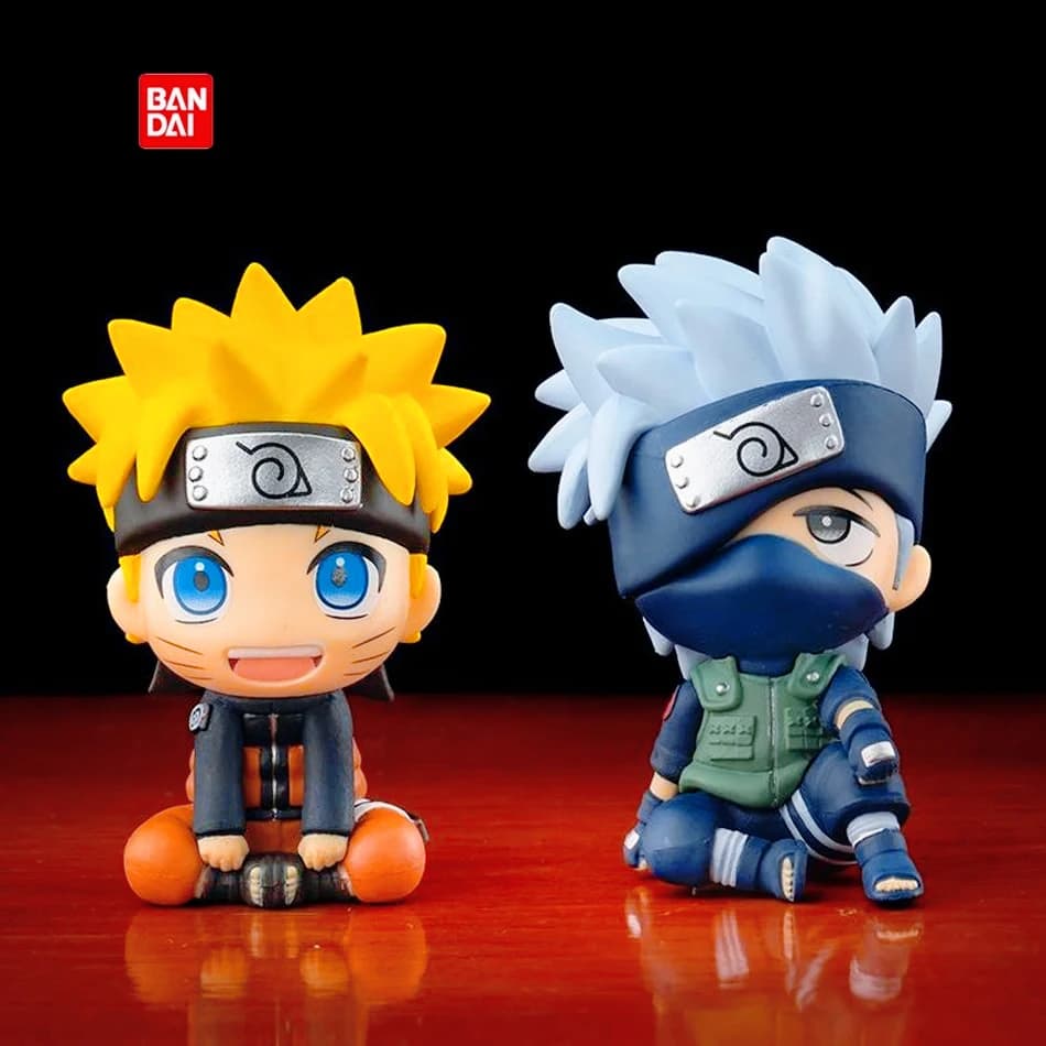 Naruto Anime Figure Toys Kakashi Action Figure Q Versione Kawaii Sasuke Itachi Figurine Decorazione auto Collezione Modello giocattolo