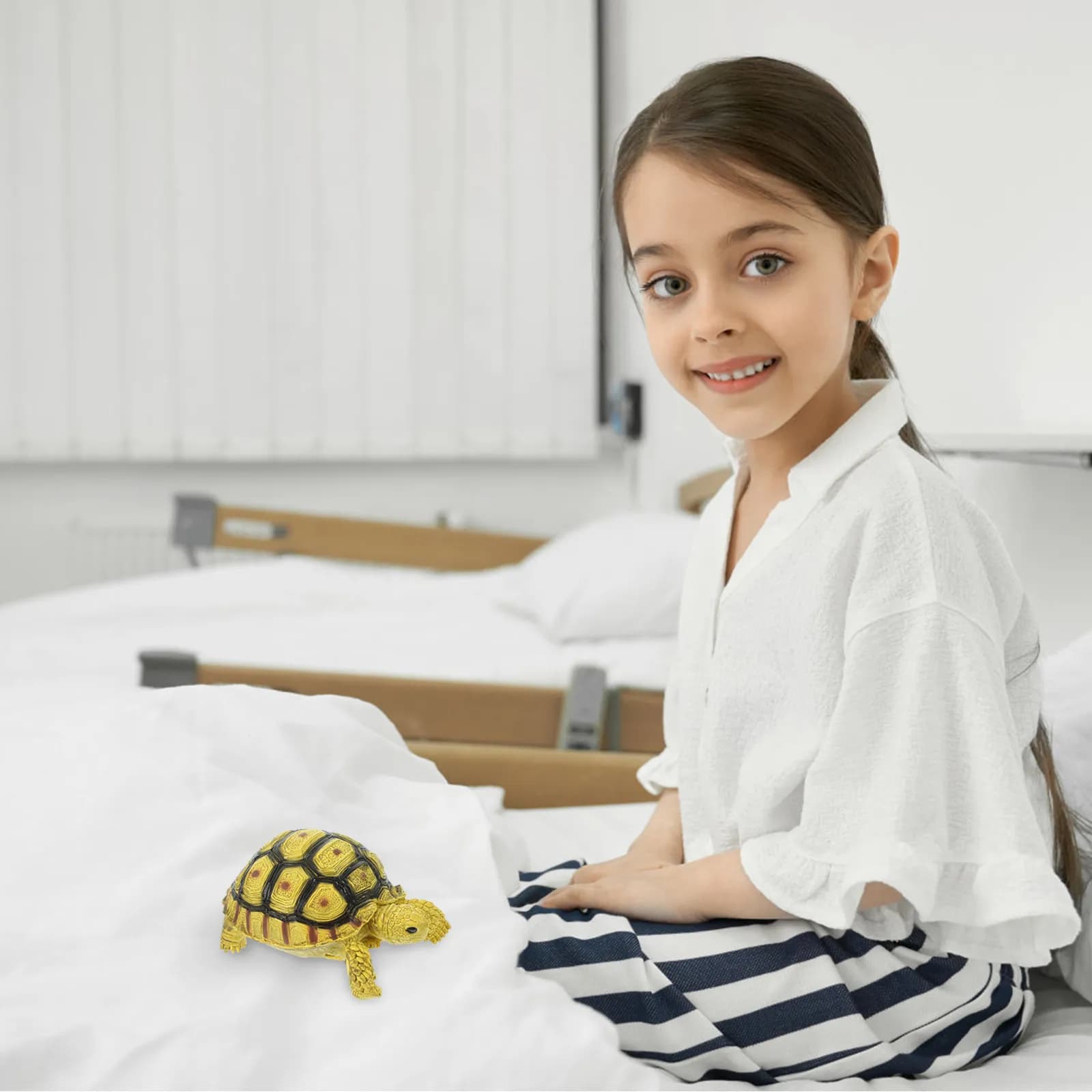 Tartaruga Simulata in Plastica Dura, Realistica, Educativa, Scultura da Scrivania, Figura Artificiale
