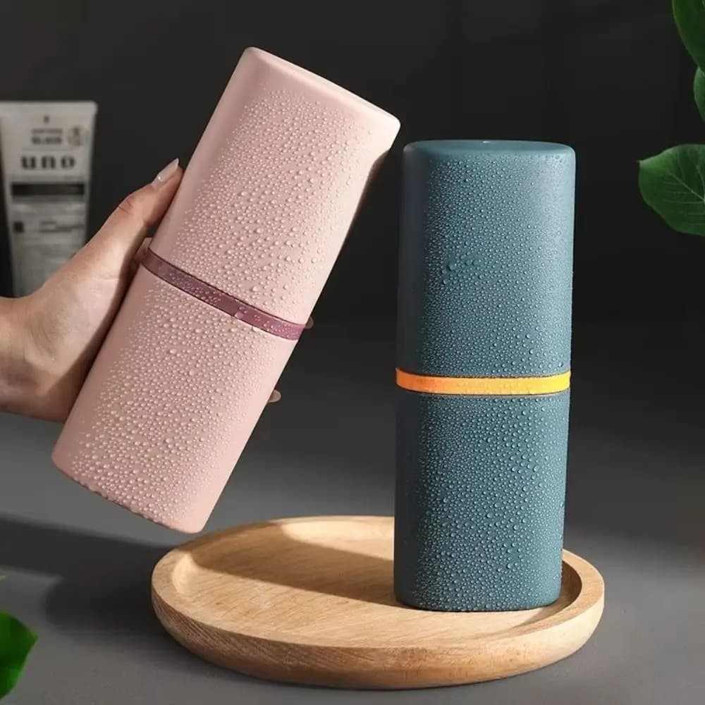 Porta Spazzolino Portatile Multifunzionale, Custodia da Viaggio per Spazzolino, Accessori Bagno, Scatola Contenitore per Spazzolino, Campeggio