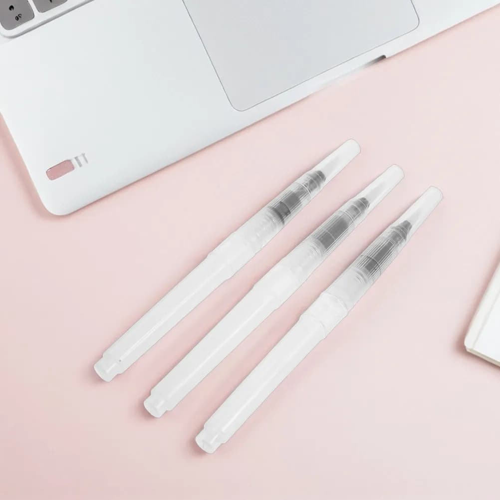 3Pcs Refillable Watercolor Brush Pens Ergonomic Design for Watercolor Painting Calligraphy Art Projects Portable Travel Kids