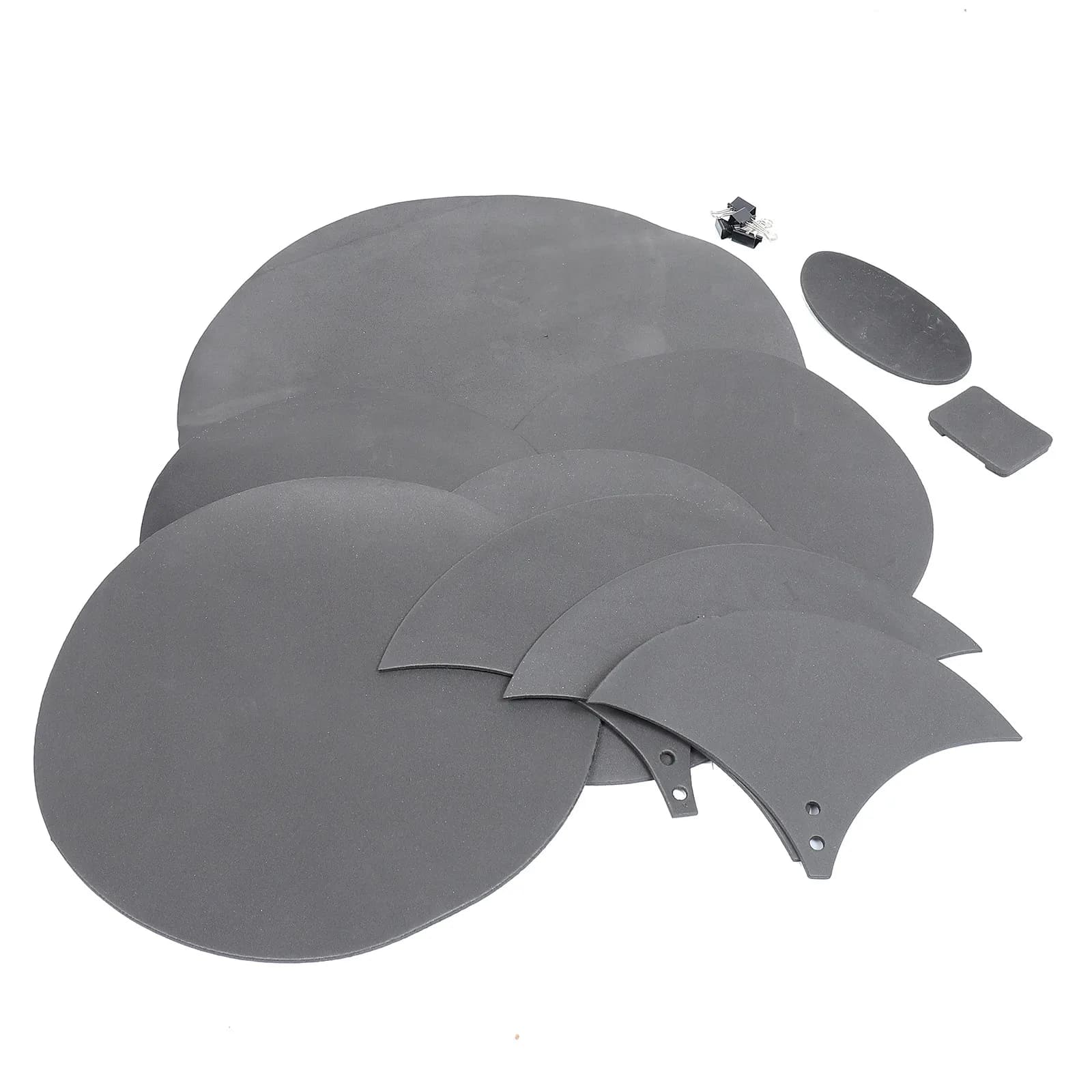 Kit di 14 Pad Silenziatori per Batteria, Pad per Piatti Regolabili con Design a Cinghia Anti-Caduta, Accessori Professionali per lo Smorzamento della Batteria