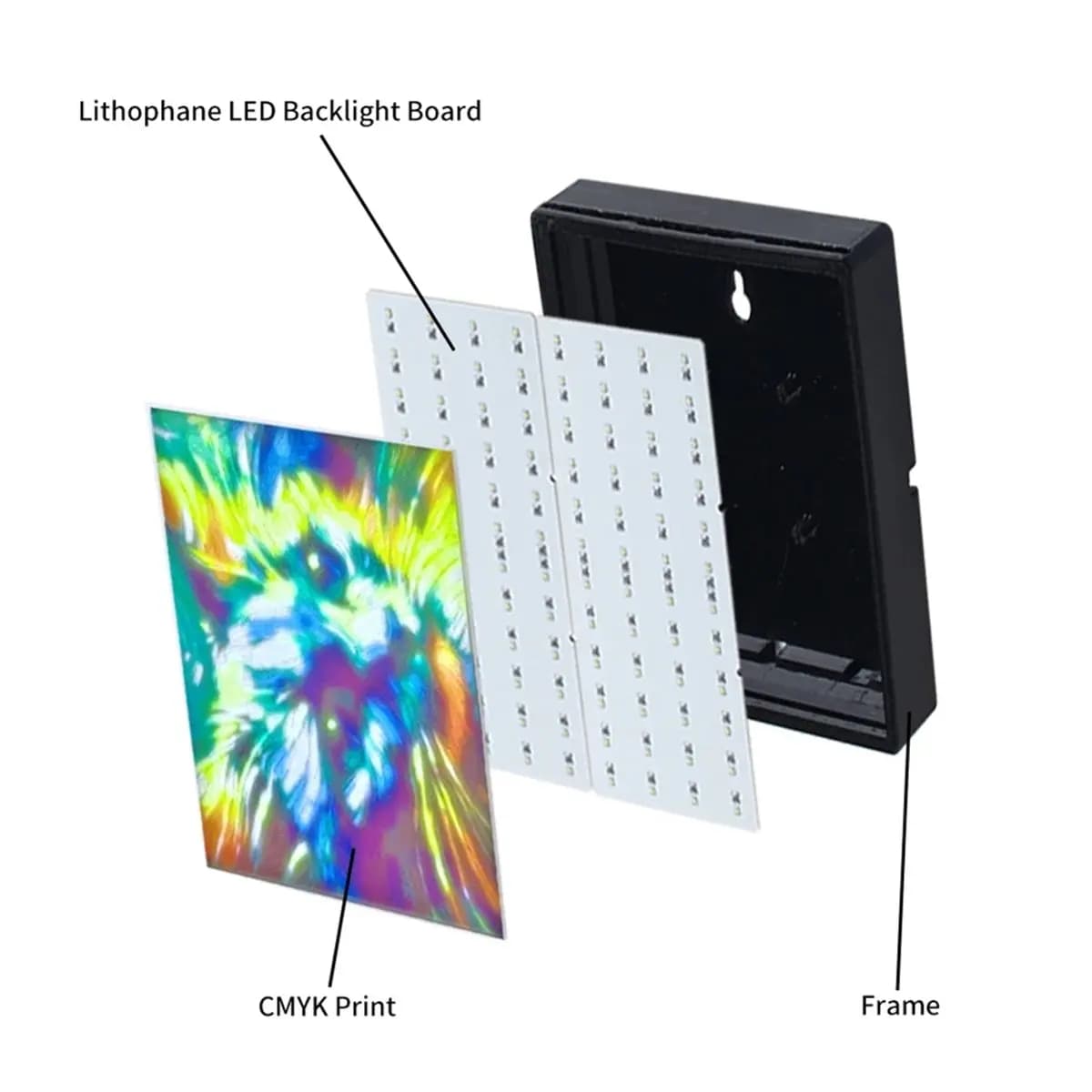 T35C For Lithophane LED Backlight Board Kit DIY Lithophane Photo Model for P1 X1 A1 A1 Mini 3D Printers