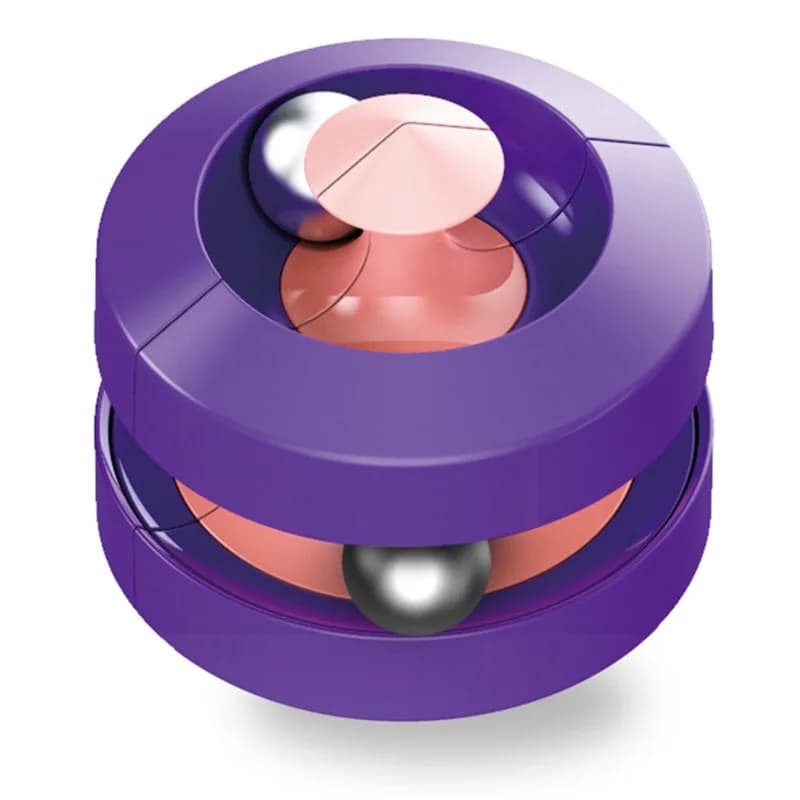 Nuovo Elegante Giocattolo Antistress in Metallo e Marmo, Creativo Spinner Rotante per Adulti, Pallina Girevole per il Relax Quotidiano