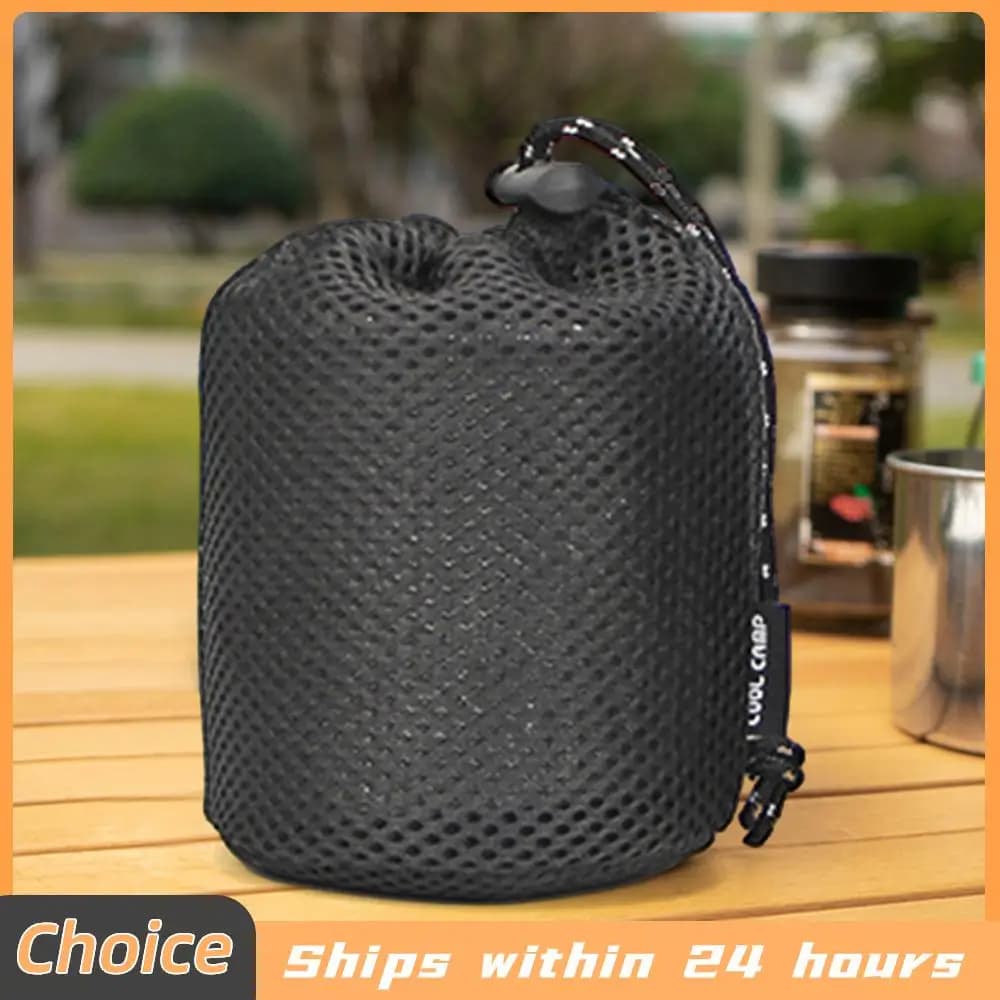 Exterior Set with Storage Bag, Anti-shocket Protective Case for Camping Stove, Protective Sleeve Reinforced for Titanium Kettle and Suspended Pot