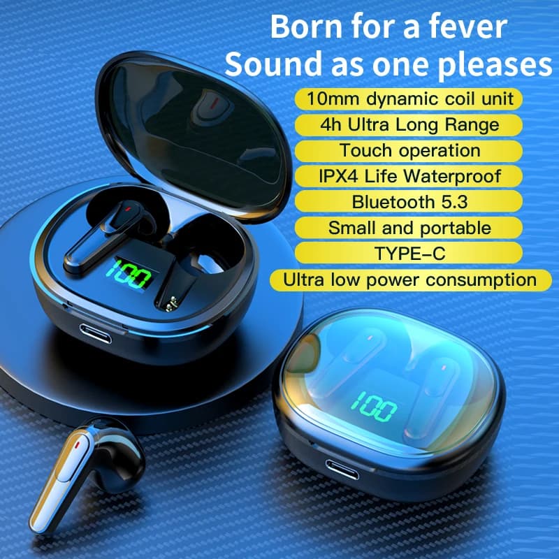 Bluetooth Pro 50 earphones with true noise reduction style TWS wireless ear plug for games and sports Bluetooth Pro 5