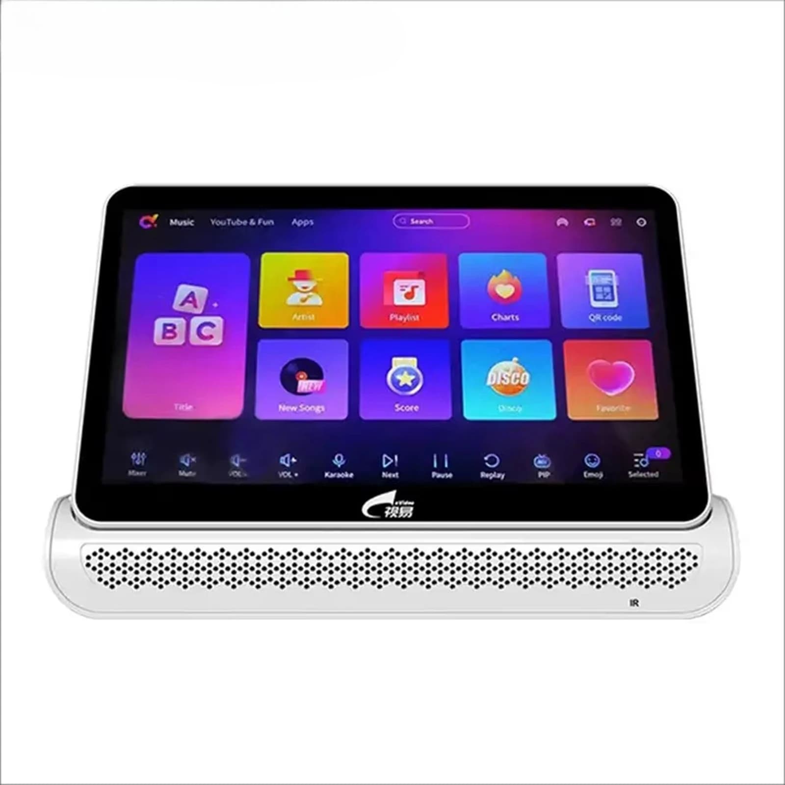 13.3 Inch 6 in 1 Karaoke Machine OEM Singing VOD Songs Player with 2 Wireless Microphones for KTV and Jukebox Use 2T Storage