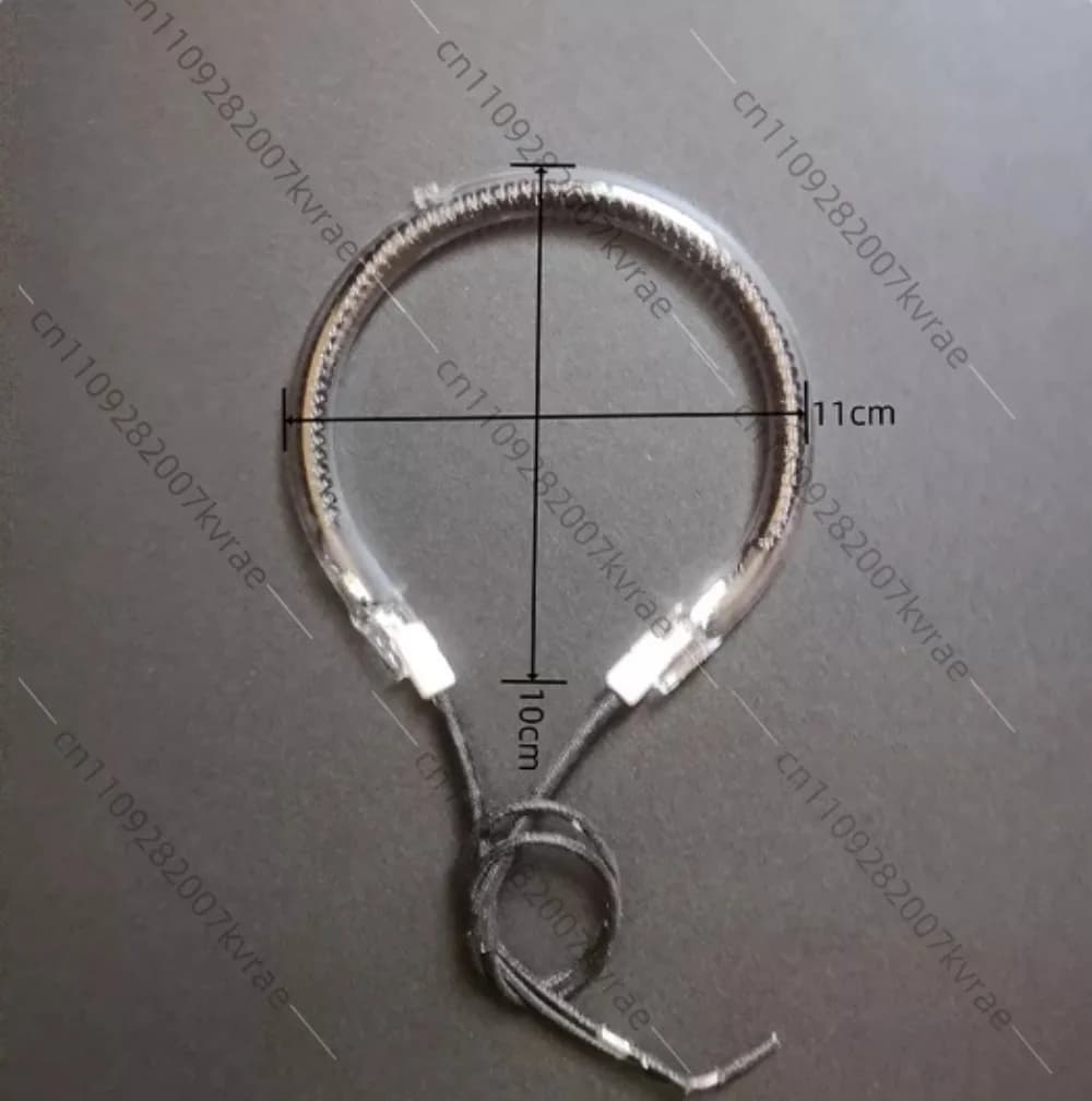 Round Glass Heating Tube Replacement Parts For Oven Air Fryer 11cm 1200W