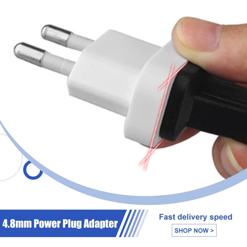1 pz US A EU Euro Europa Spina Convertitore Spina di Alimentazione 4.8mm Adattatore di Spina di Alimentazione Adattatore Da Viaggio Convertitore di Potenza presa 50/60Hz