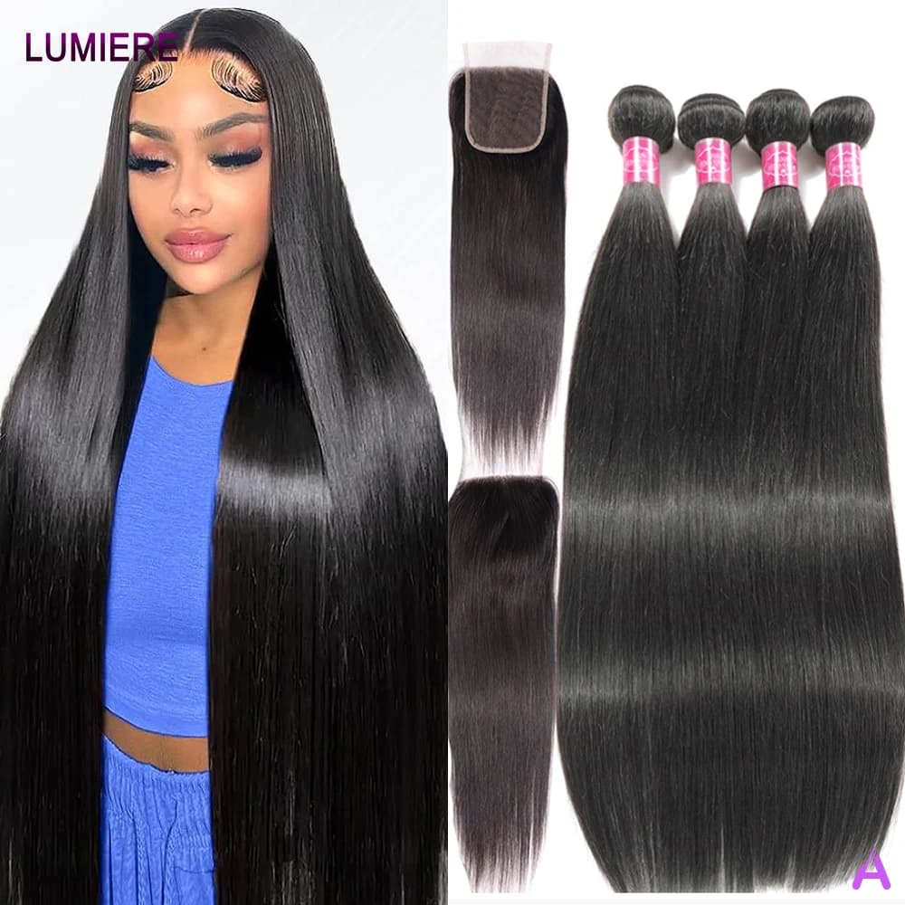 18A Bone Straight Afro Crespo Riccio 3/4 Strap With Frontal Closure HD Transparent 100% Virgin Extension of Fabric Hair Grezzi