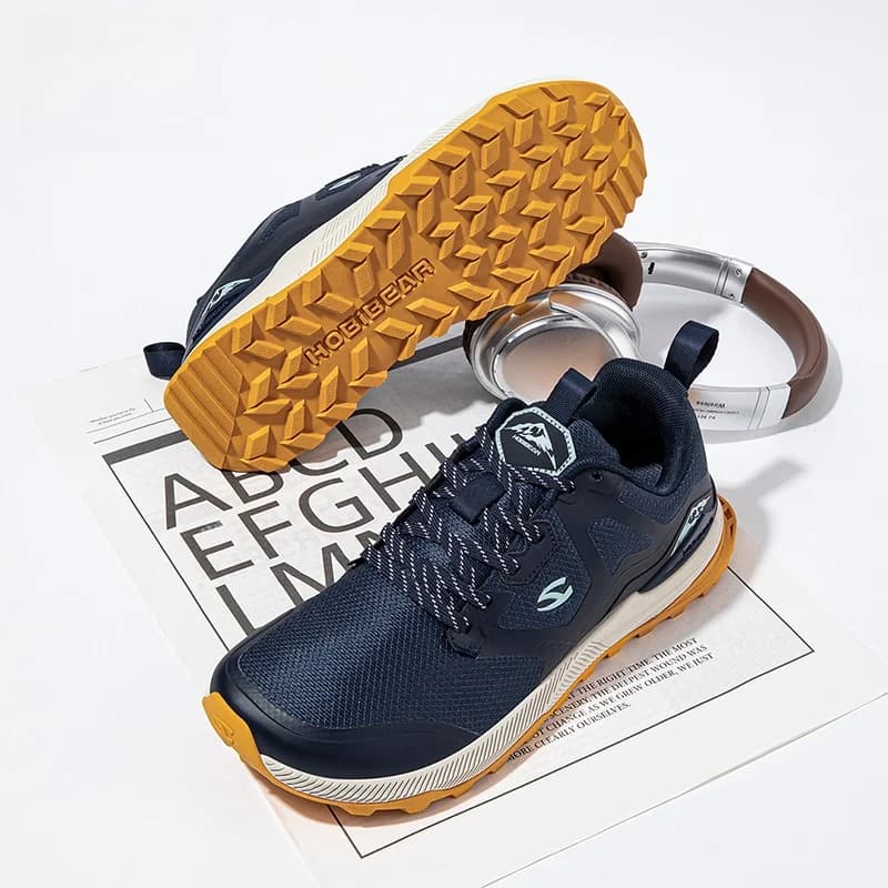 HOBIBEAR Men's Wide Foot Casual oes Big Toe Externally Flip Comfortable Breathable Sports oes Low Top Anti-Slip Wear-Resi...