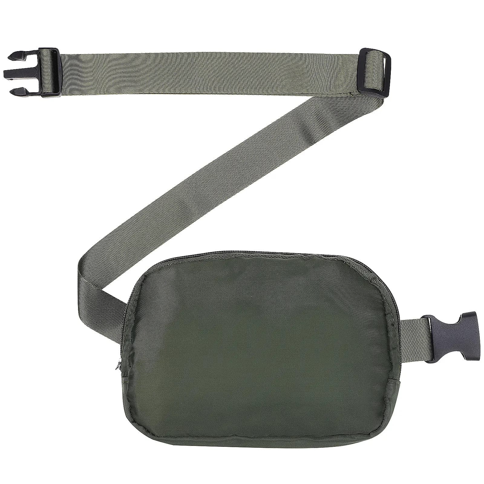 Waterproof Nylon Belt Bag Adjustable Sling Waist Pack Multi-Compartment Fanny Pack for Running Hiking Travel Belt Bag