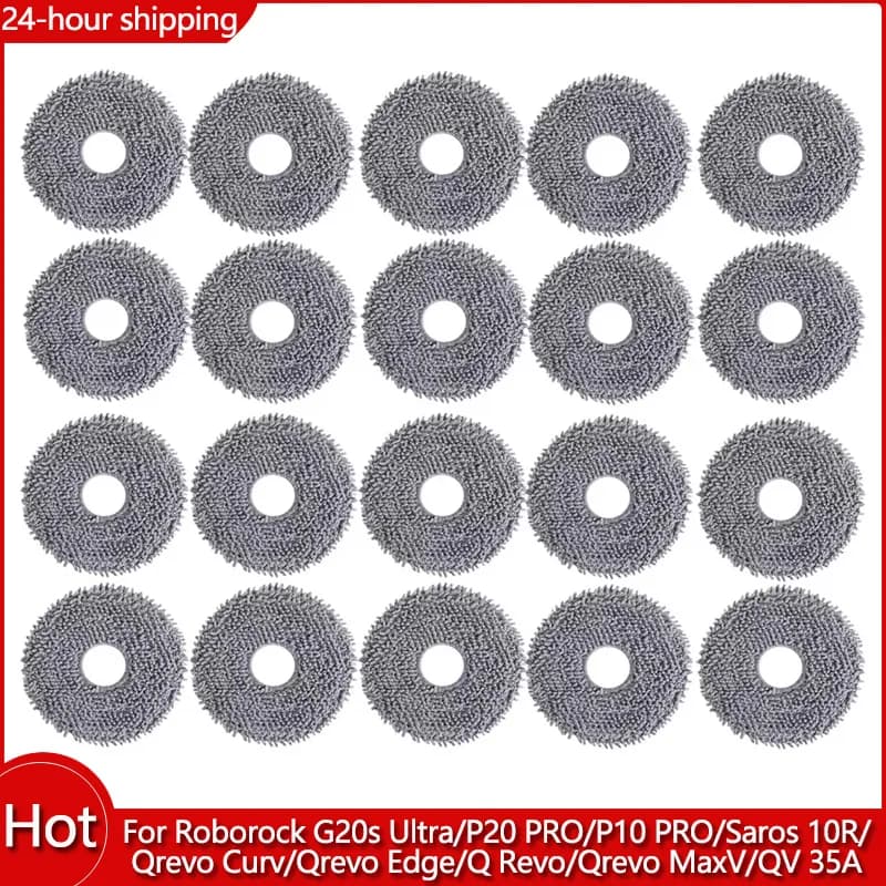 Mop Pads for Roborock G20s Ultra/P20 PRO/P10 PRO/Saros 10R/Qrevo Curv/Qrevo Edge/Q Revo/Qrevo MaxV/QV 35A Robot Vacuum Mopping