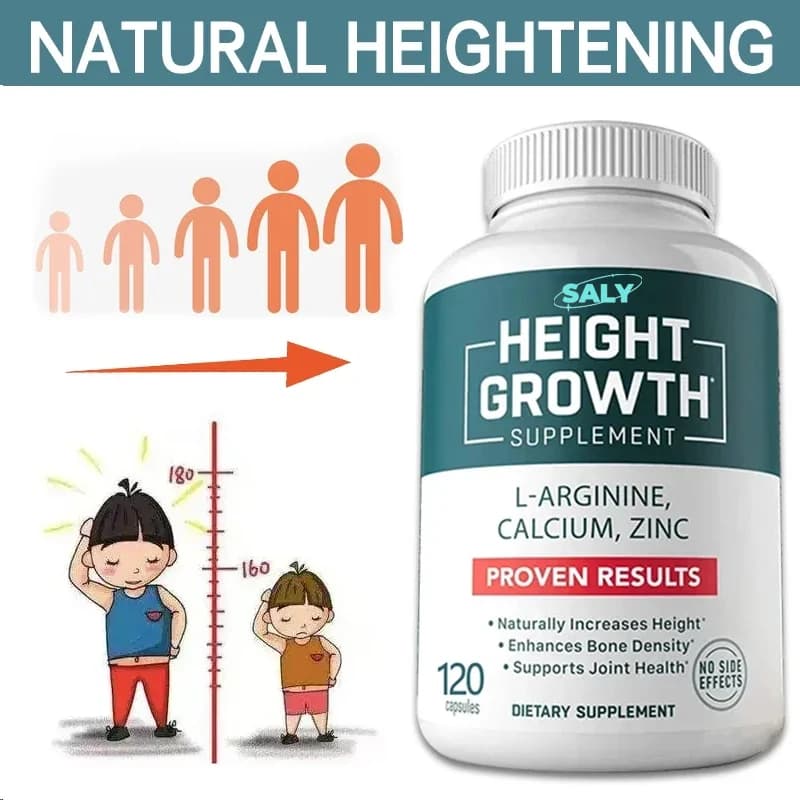 Height supplements, natural growth stimulants for healthy development and natural growth of children and adolescents