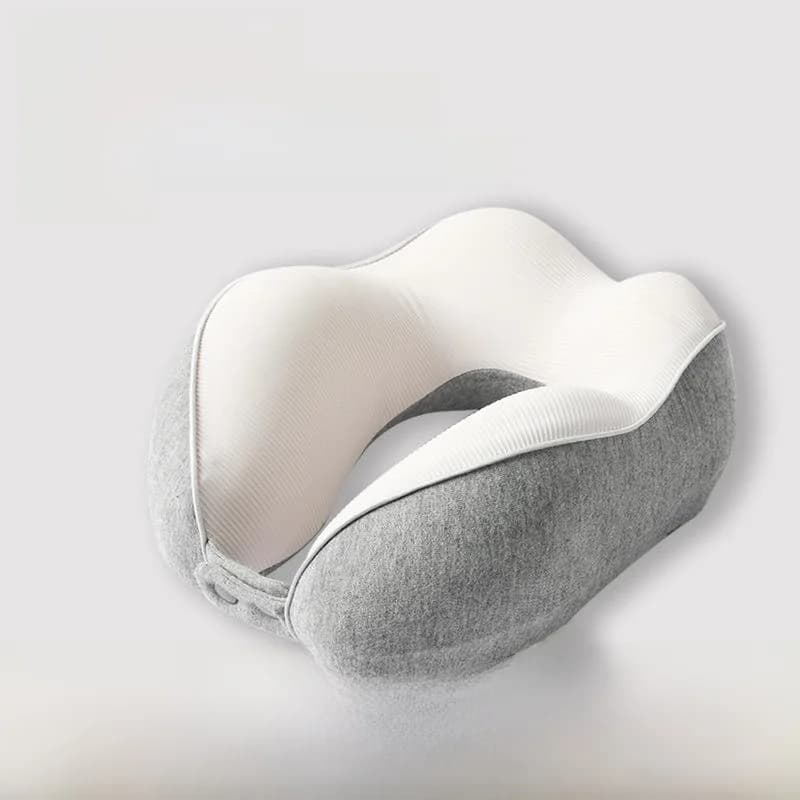 Cuscino per il Collo a Forma di U in Memory Foam, Fodera Rimovibile, Regolabile, Personalizzabile con Logo, Design Creativo