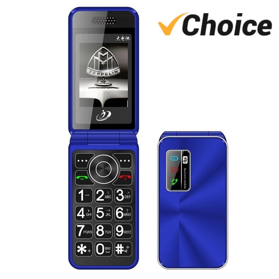 Wireless FM shell cell phone with double SIM, large button, 2.4 inch screen, MP3 LED torch, with exposure folder