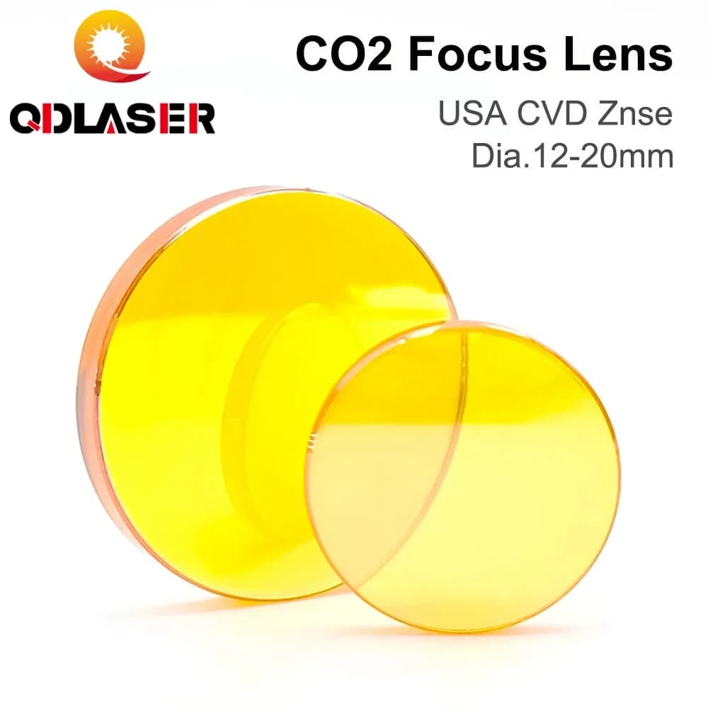 ZnSe Focus Lens USA CVD Lens Dia.12/15/18/20 FL25.4/38.1/50.8/63.5/76.2/101.6/127/160mm for CO2 Laser Engraving Cutting Machine