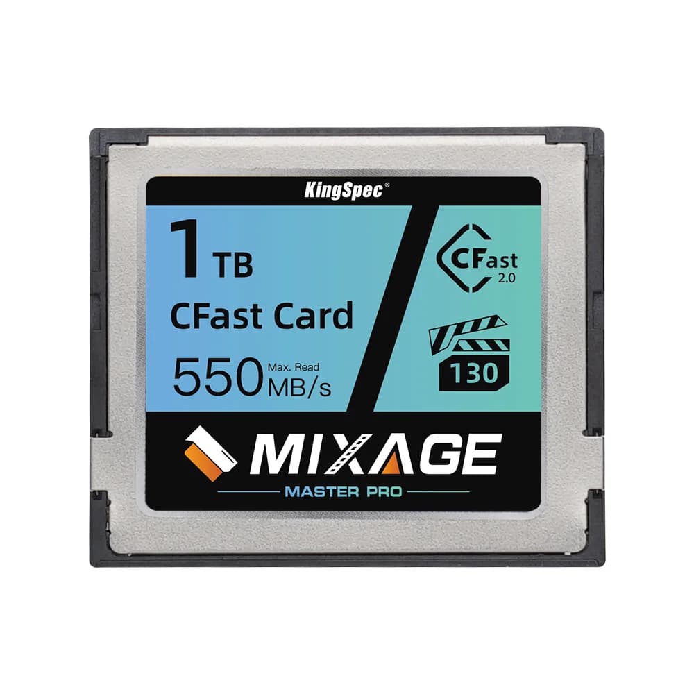 Scheda di memoria KingSpec CFast 256 GB 512 GB 1 TB CFast 2.0 Scheda di memoria per fotocamera DSLR professionale Video digitale 4K 6K