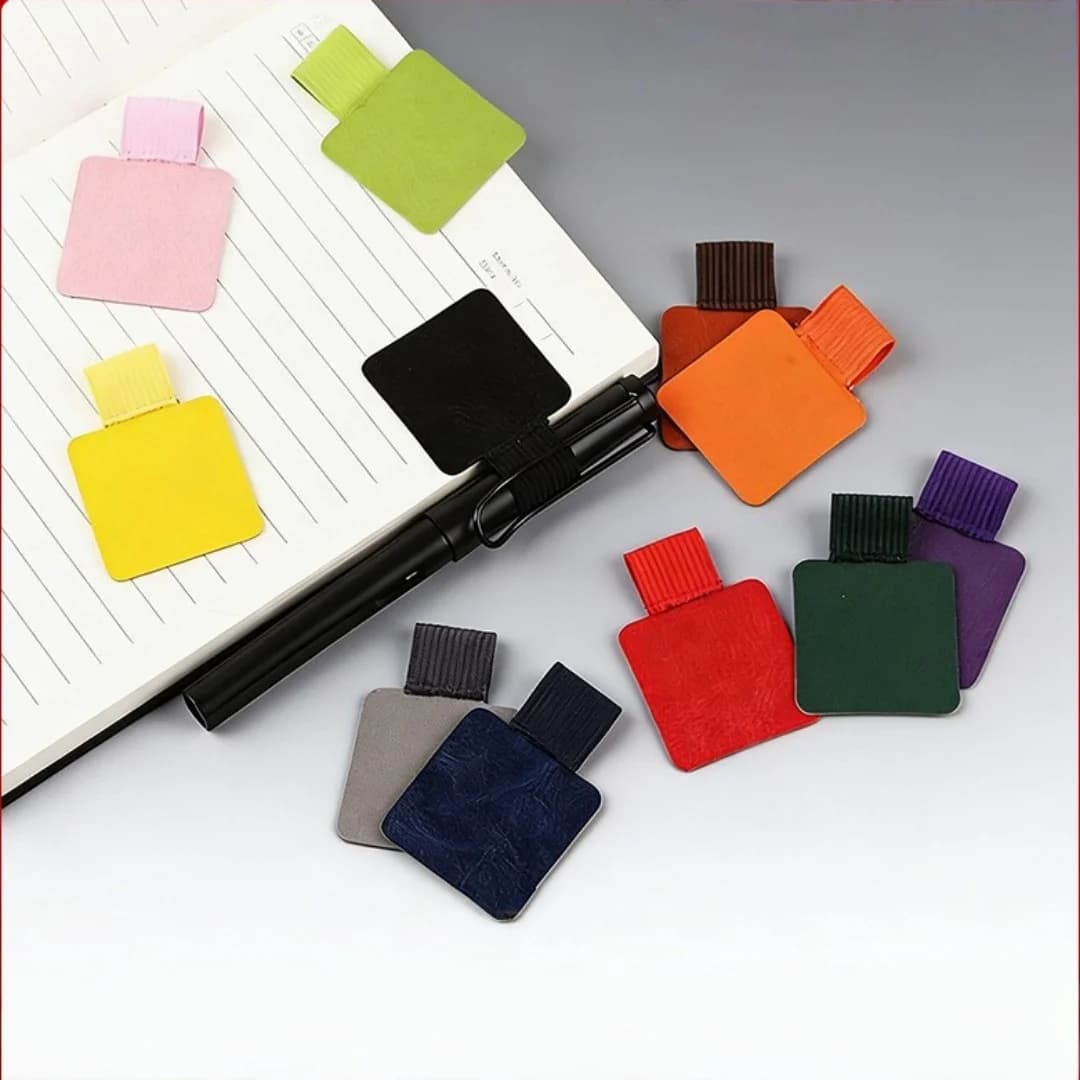 Universal pen holder loose-leaf notebook accessories self-adhesive pen clip elastic band tablet pen sleeve PU leather pen insert