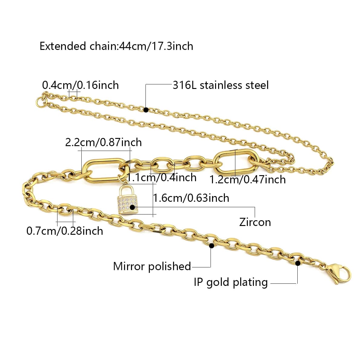 Nuova Collana con Ciondolo Antiallergico Raffinato, Placcata in Oro 18k, Catena in Acciaio Inossidabile, Gioielli Impermeabili da Donna, Idea Regalo