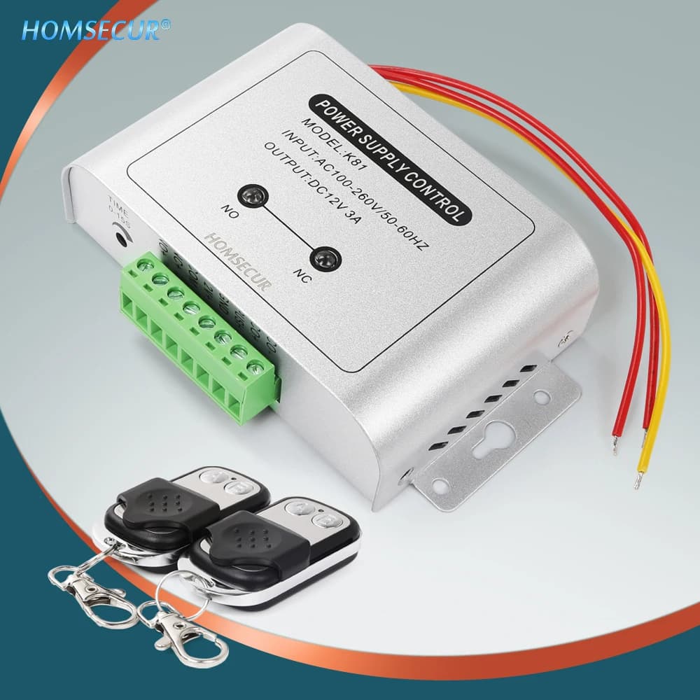 2 pezzi 433 MHz telecomando DC12V 3A AC100V-260V alimentatore per videocitofono serratura elettrica accesso porta videocitofono