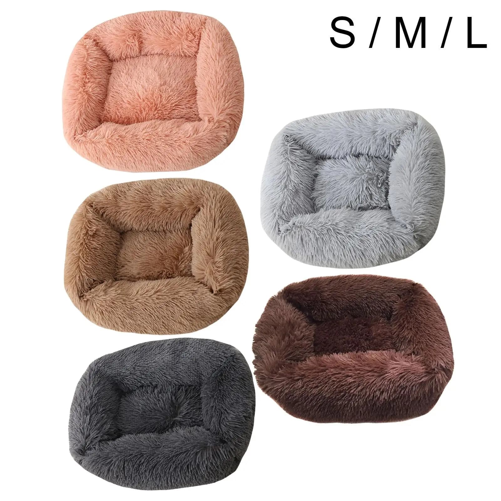 Cozy Dog Cat Bed Warm Kennel Long Plush Nest Bed Anti-Anxiety for Winter