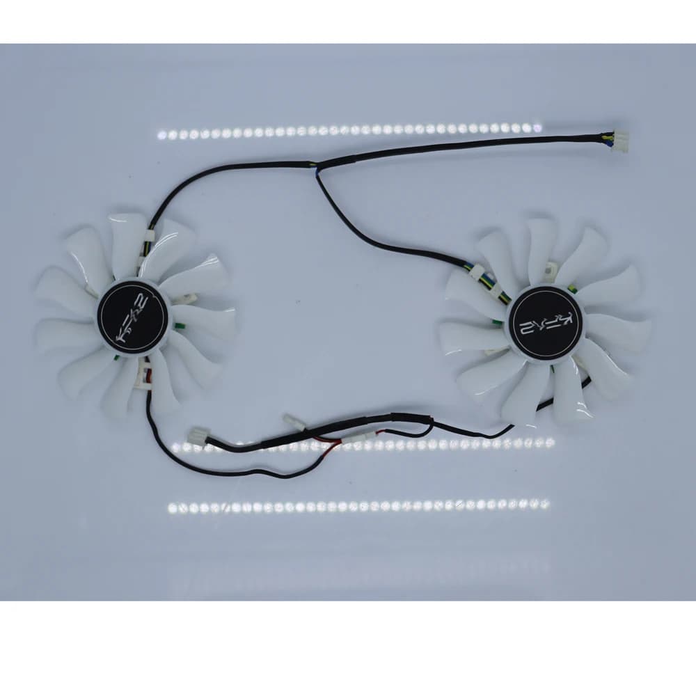 Video Cards Fan,VGA Graphics Cooler,For KFA2 Kuroutoshikou GTX 1080Ti EX,For GALAX 1080Ti EXOC 11gb White,2pcs/Set,T129215SU