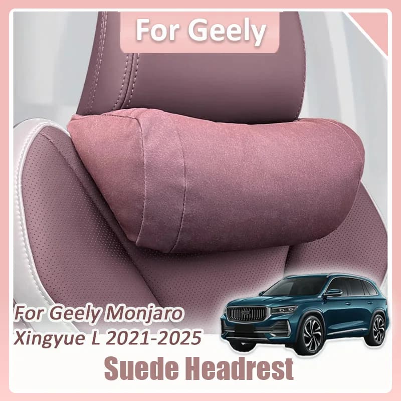 Per Geely Monjaro Xingyue L 2021 2022 2023 2024 2025 Pelle Scamosciata Seggiolino Auto Collo Cuscino Poggiatesta supporto lombare cuscino Kit di Accessori