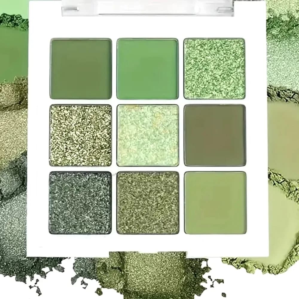 Matte Finish Eyeshadow Palette Avocado Green Blue Pigments Long Lasting Sweatproof Waterproof Makeup Cosmetic Essential Tool